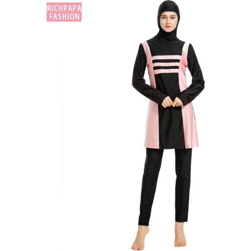 Newest Women Burkinis Ladies Swimwear For Dorpshipping Long Sleeve Muslim Islamic Full Cover Costumes Modest Swimwe