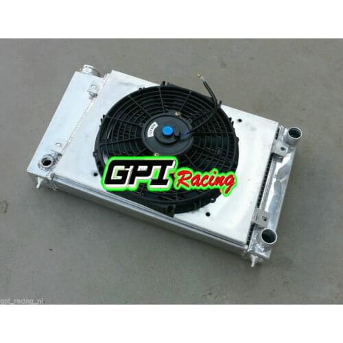 NEW 2Row aluminum radiator for VW fit Golf Mk1 1.5 1981-1984 1982 + Shroud Fan