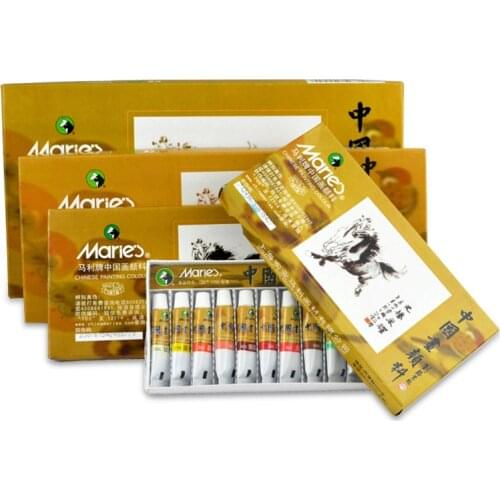 Maries Chinese Painting Pigment 12/18/24/36 Color Chinese Painting Set Beginner Painting Pigment Set
