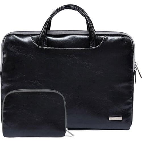 Portable Shockproof Briefcase Laptop Bag Mens Womens Shoulder Tote Crossbody Travel Office Business Documents Storage Pouch