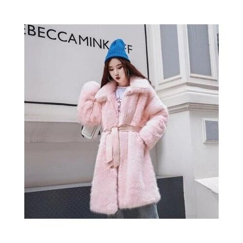 Top brand New Fashion Women Faux Fur Coat MQ high quality