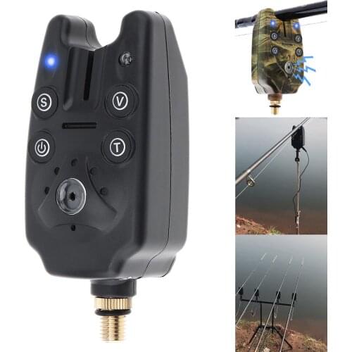 LED Wireless Fishing Alarm 2 LEDs Blue Light Fishing Alerts Bite Alarm Digital Screen Receiver Fishing Bite Alarms Carp Fishing