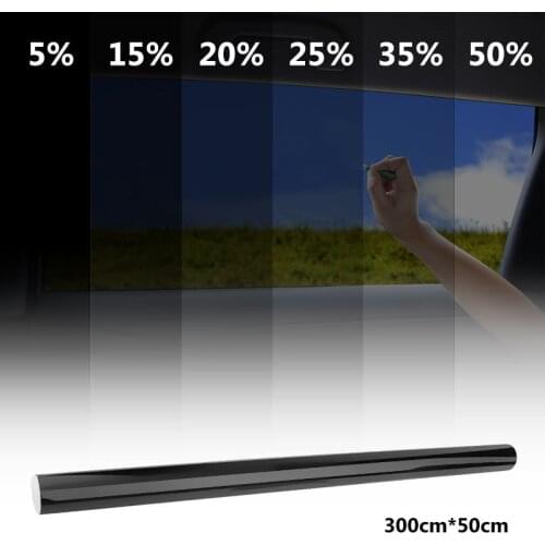 VODOOL 3mx50cm VLT Black Car Auto Glass Window Tint Tinting Film Roll with Car Exterior Accessories Solar Protection