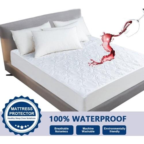 Waterproof Mattress Cover Home Bed Sheet Cover Embossed Moisture-proof Mattress Topper Pad Protector Cover for Bed king Size