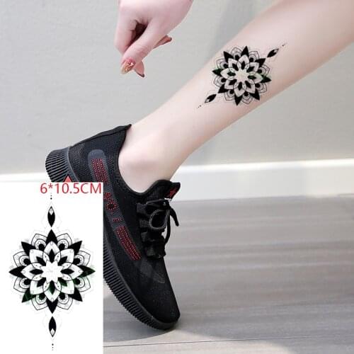 Waterproof Temporary Tattoo Sticker ins Lotus sexy flower Body Art flash tatoo fake tatto for Women Men