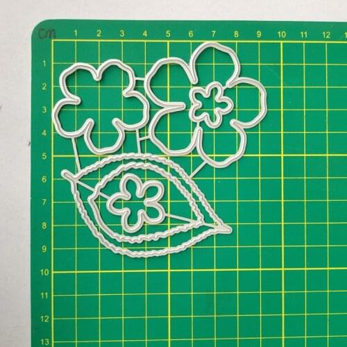 Reunion Flower and Leaf Metal Cutting Dies Embossing Stencil DIY Scrapbooking Photo Album Decor Paper Card Making Tool