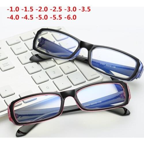 -1.0 ~-6.0 Coating Finished Myopia Glasses With Degree Women Men Short-sight Eyewear Frame with Diopter Sighted Prescription