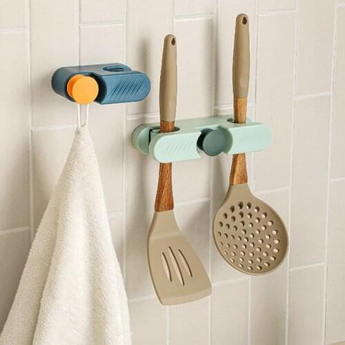 1 Pcs Wall Mounted Multi-Functional Broom Holder Hook Tool Mop Holder Bathroom Kitchen Storage Tools Cocina