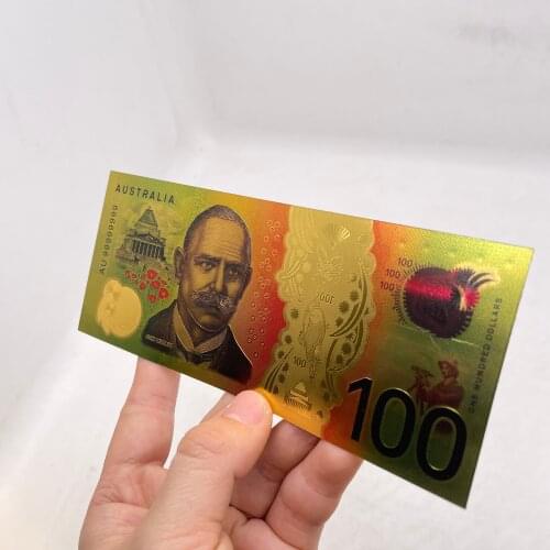 1 pc Australia 20 Dollar Gold Banknote for Souvenir Home Decoration Drop Shipping