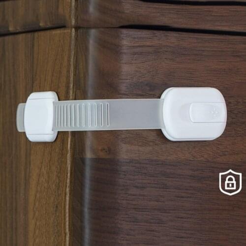 6pcs Kids Safety Plastic Protection Safety Locks Drawer Door Cabinet Cupboard Toilet Safety Locks Baby Kids Safety Lock Belt#38