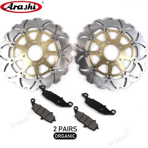ARASHI CNC Front Brake Rotors Disc Pads For SUZUKI DL V-STROM 1000 DL1000 2002 2003 2004 2005 2006 2007 2008 2009 2010 DL1000