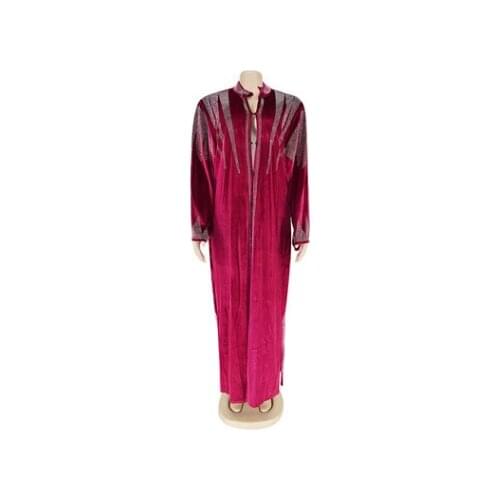 Velvet New Style Classic African Women Dashiki Fashion Loose Long Dress African Maxi Dress for Women Clothes American Clothing