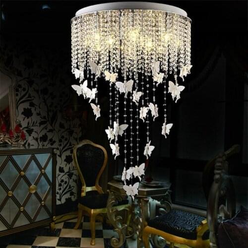 White Angel 4 8 12 bulbs Art Pendant Light Lighting Crystal Lamp LED E14 Lighting For Bedroom Dining room Angel Hanging Resin