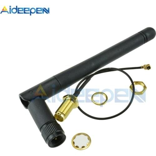11cm 2.4G Wireless SMA Antenna Stick 2dB 2.5dB Gain For NRF24L01 PA CC2500 Module 20cm IPX Adapter Cable For Arduino