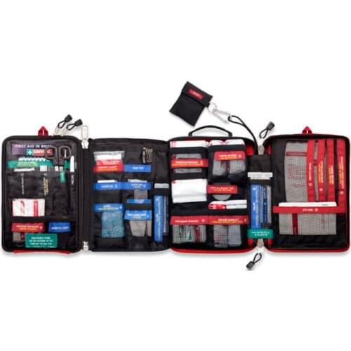 Safe Wilderness Survival Car Travel First Aid Kit Medical Bag Outdoors Camping Hiking Emergency KIT Treatment 4 Sections Pack