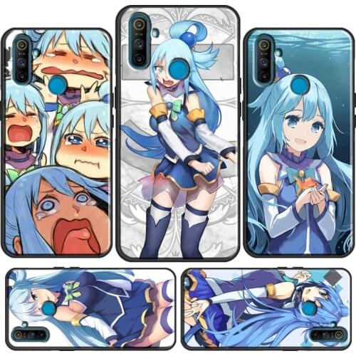 Konosuba Aqua For OnePlus 9R 8T Nord 7 8 9 Pro Case Cover For OPPO Realme 8 Pro GT Neo 6 7 Q3 Pro C3 C15