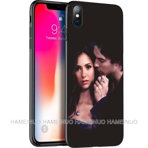 Black tpu case for iphone 5 5s SE 2020 6 6s 7 8 plus X 10 XR XS 11 pro MAX silicon cover case the Vampire Diaries