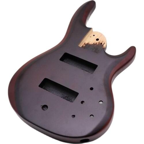 Hickory skin electric bass guitar body okoume wood use with 24 fret guitar neck