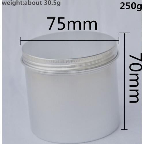 Cosmetic Container 250G ML Round sealed aluminum jar Flower tea Candy Food DIY Cosmetics Aluminum bottle Metal aluminum can