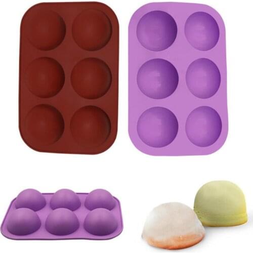 Round Shape Cake Mold Brown Half Ball Sphere Silicone Mold For Chocolate Pastry Baking Dessert Mould DIY Decorating Cake
