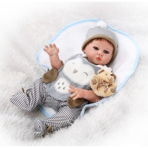 NPKCOLLECTION new design Full vinyl reborn baby doll with boy gender touch teaching toys for children