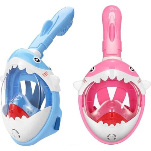 Cartoon Diving Mask Full Face for Child Snorkeling Mask for Kids Boy Girls Underwater Anti Fog Swimming Goggles Equipment