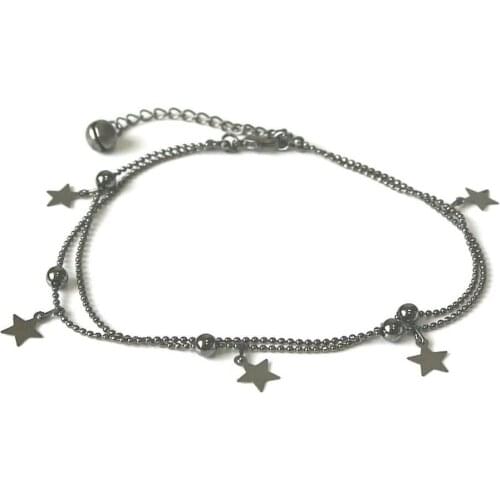 Simple New Beach Ladies Anklet Foot Accessories Metal Chain Trend Fashion Stars Bare Chain Female
