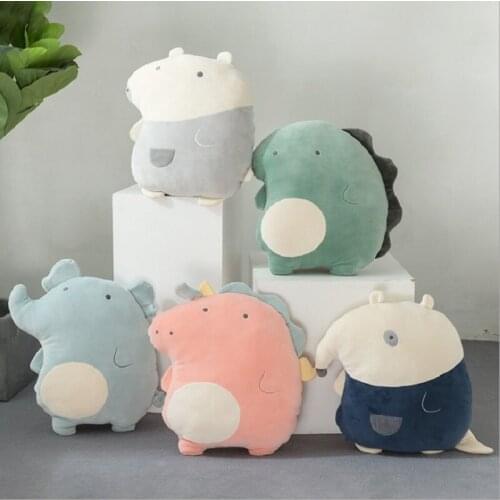 Cartoon lovely Dinosaur/Pig/Polar bear/Anteater/Unicorn/Elephant/Fox Pillow comfortable Cute Cushion Plush toys