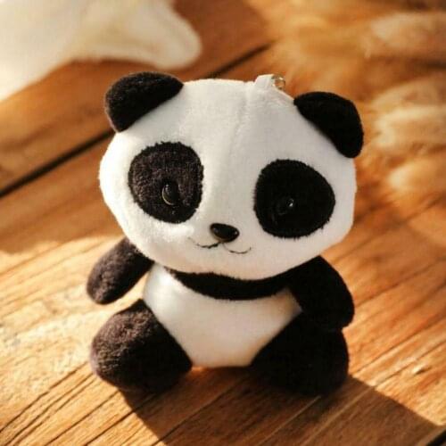 4colors 12CM High Quality Plush Panda Toys Stuffed Dolls Kids Pillows Mother Panda Toys Soft Sitting Baby And I6N9