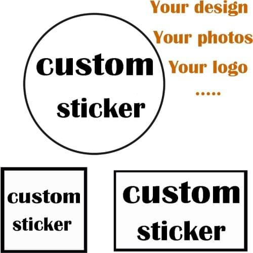 100PCS custom stickers/Wedding Stickers printed LOGO transparent clear adhesive round label Gift Tags Party Decorations paper