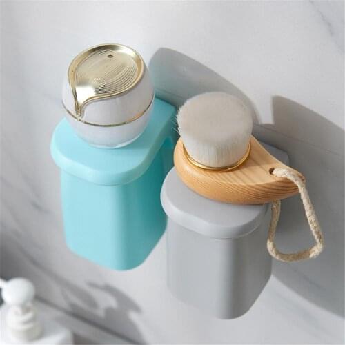 Bathroom Magnetic Suction Mouthwash Cup Wall-mounted Plastic Drain Shelf Holder Tooth Brushing Cups Household