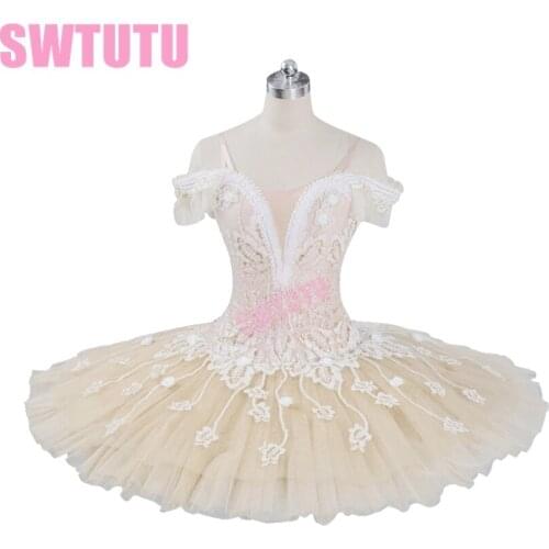Champagne flower fairy professional ballet tutu women classical ballet tutu with velet adult professional ballet costumes BT9073