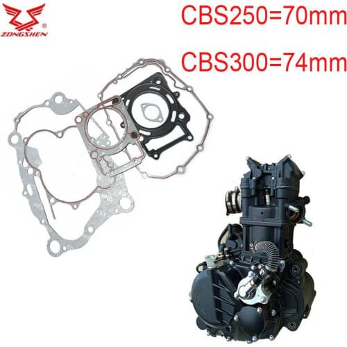 Zongshen CBS250 CBS300 300cc engine gasket motorcycle bike cylinder gasket 74mm ZS174MM 250cc 70mm XGJ300R