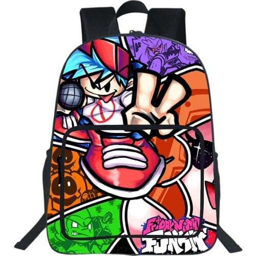 Friday Night Funkin Backpack Children Bag Teen School Bags Student Bookbag Music Rhythm Game Print Rucksack Boy Girl Backpack