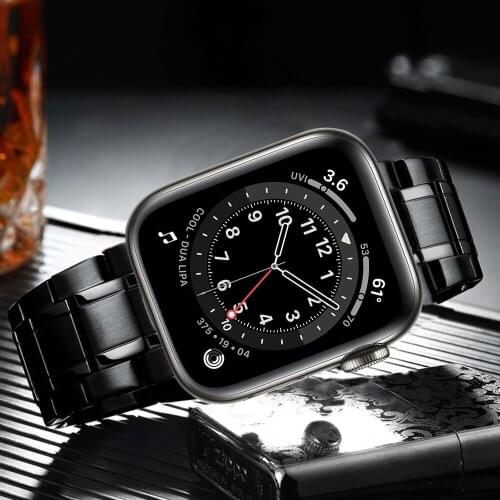 Upgraded version bands for apple watch se 6 strap 40mm 44mm for iwatch band series 5 4 3 38 42mm Stainless Steel Metal Bracelet