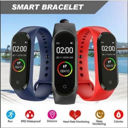 M4 Men Women New High Quality Smart Band 4 Bracelet Sports Blood Pressure Heart Rate Monitor Watch Monitor Waterproof Fitness