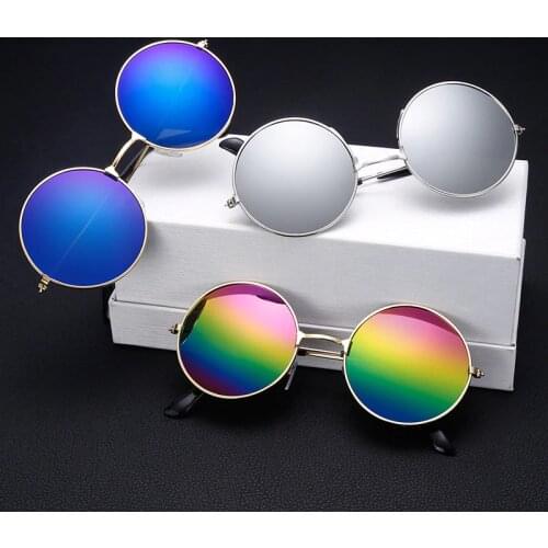 2021 New Classic Fashion Round Metal Frame Sunglasses Men Women Retro Prince Mirror Circle Round Sunglasses Muti-Colors