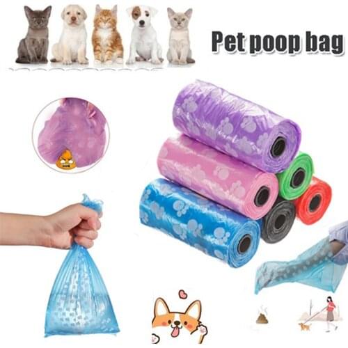 Pet Dog Poop Bag Dispenser Collector Puppy Cat Poop Small Roll Outdoor Cleaning Supplies Mascotas Bolsas