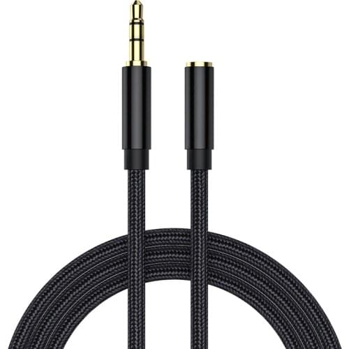 Kebiss Jack 3.5 mm Audio Extension Cable for Huawei P20 lite Stereo 3.5mm Jack Aux Cable for Headphones Xiaomi Redmi 5 plus PC