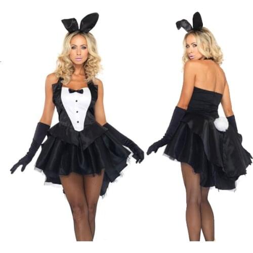Lady Sexy Bunny Girl Costume Rabbit Uniform Temptation Cosplay Halloween Carnival Night Club Party Fancy Dress