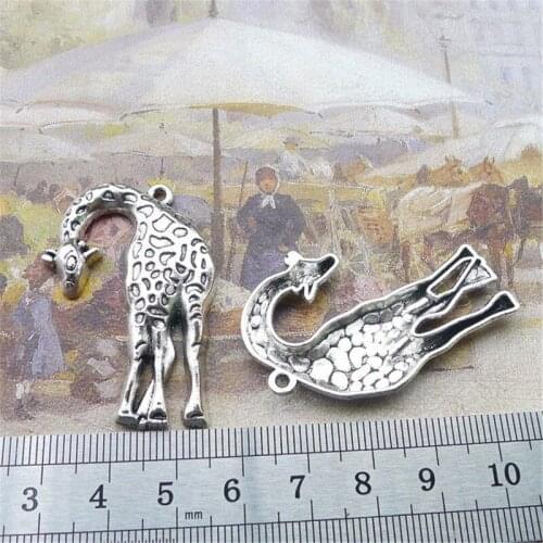 Giraffe Animal Fantasy Vintage Charm Pendants Jewelry Making Finding DIY Bracelet Necklace Earring Accessories Handmade 5pcs