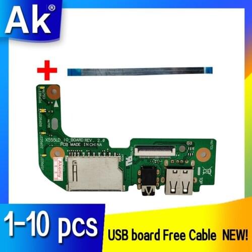 1-10 pcs For Asus X555 X555L X555LD X555LD_IO USB AUDIO CARD READER BOARD REV:2.0 MB 100% Tested Fast Ship