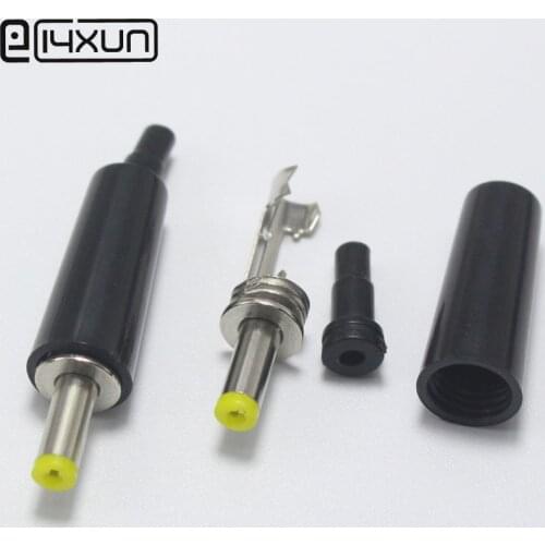 1pcs New Black 5.5*2.1mm DC Power Plug with Tail ABS 5.5mm x 2.1mm Male Plugs Connector DIY Repair Jack Audio Adapter