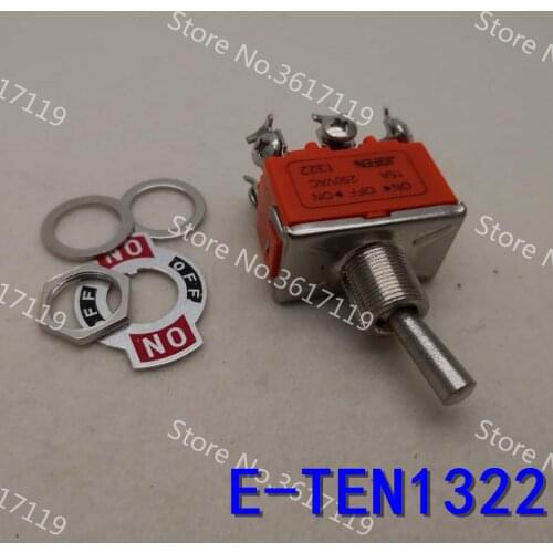 10pcs/lot KN-1322 ON-OFF-ON Toggle switch rocker switch 6 foot 3 gears Three torsion motor switch