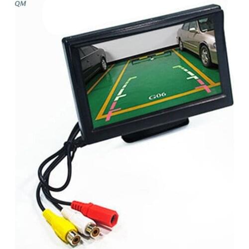 13MF 5 inch Car Reversing Monitor LCD High Definition Digital Screen 2 Way Video Input Auto Parking Reverse Rearview Display
