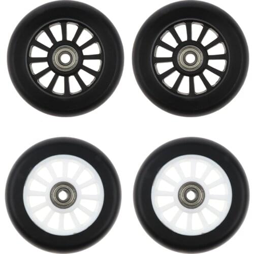 2 Pieces 100mm Complete Stunt Pro Scooter Wheels Replacement with Random Color Bearing Outdoor Speed Skating Equipment