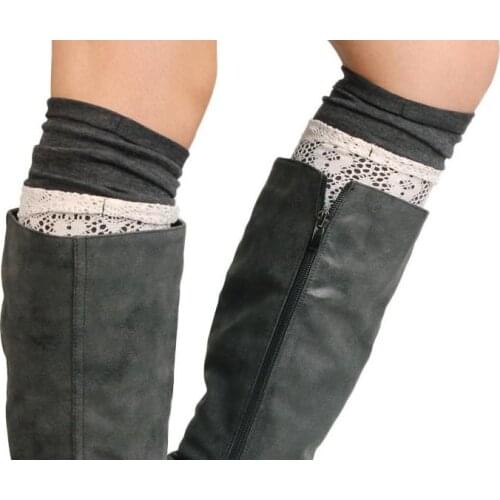 200pairs/lot womens new fashion two layer lace leg warmer/modal leg warmer/boot cuff