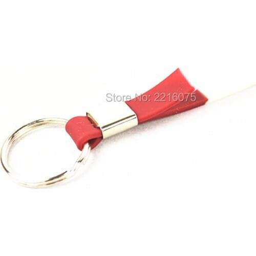 300pcs keyring red white segment keychain silicone wristband rubber bracelets free shipping by DHL express