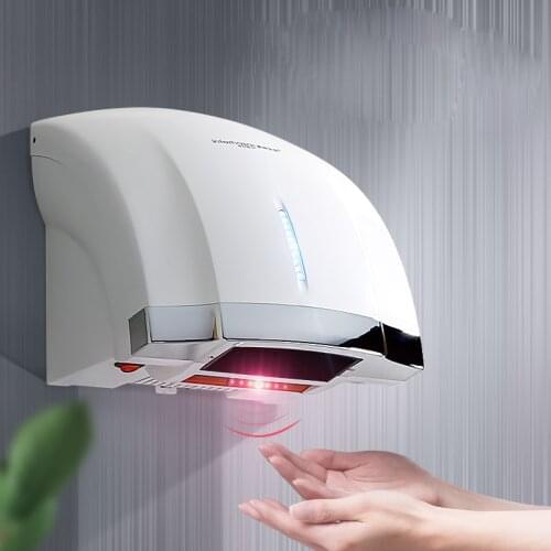 Automatic Induction Hand Dryer Bathroom Toilet Blower Dryer Wall Mounted Sensor Hand Dryer 220V Hot/cold Wind 1800w HD001