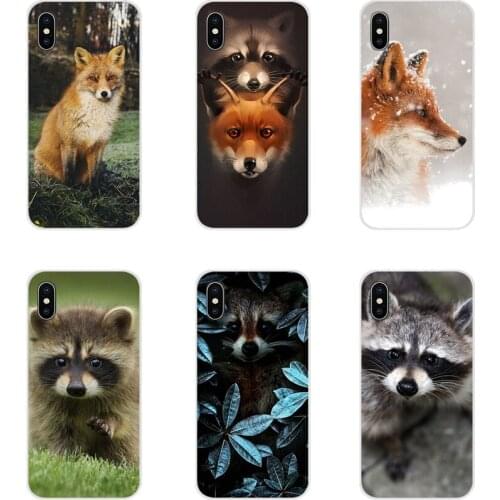For Xiaomi Mi4 Mi5 Mi5S Mi6 Mi A1 A2 A3 5X 6X 8 CC 9 T Lite SE Pro Accessories Phone Shell Covers Animal Raccoon Fox